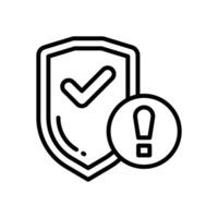 protection line icon for your website, mobile, presentation, and logo design. vector
