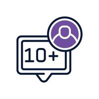 new subscriber dual tone icon for your website, mobile, presentation, and logo design. vector