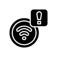wifi alert solid icon for your website, mobile, presentation, and logo design. vector