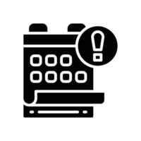 schedule solid icon for your website, mobile, presentation, and logo design. vector