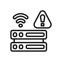 server alert line icon for your website, mobile, presentation, and logo design. vector