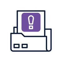folder alert dual tone icon for your website, mobile, presentation, and logo design. vector