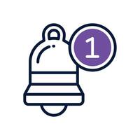 notification dual tone icon for your website, mobile, presentation, and logo design. vector