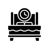 sleep time solid icon for your website, mobile, presentation, and logo design. vector