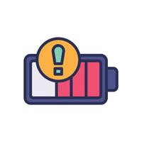 low battery filled color icon for your website, mobile, presentation, and logo design. vector