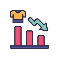 loss filled color icon for your website, mobile, presentation, and logo design. vector
