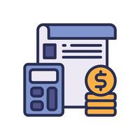 budgeting filled color icon for your website, mobile, presentation, and logo design. vector