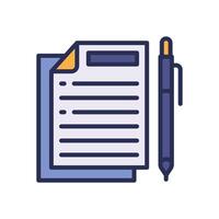 document filled color icon for your website, mobile, presentation, and logo design. vector