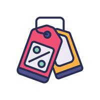 price tag filled color icon for your website, mobile, presentation, and logo design. vector