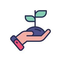 growth filled color icon for your website, mobile, presentation, and logo design. vector