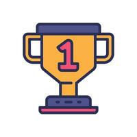trophy filled color icon for your website, mobile, presentation, and logo design. vector