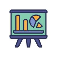 board plan filled color icon for your website, mobile, presentation, and logo design. vector