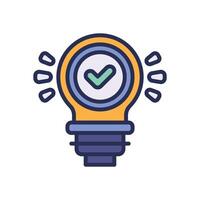 idea filled color icon for your website, mobile, presentation, and logo design. vector