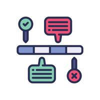 timeline filled color icon for your website, mobile, presentation, and logo design. vector
