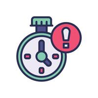 deadline filled color icon for your website, mobile, presentation, and logo design. vector