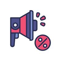 megaphone filled color icon for your website, mobile, presentation, and logo design. vector