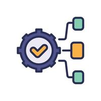 project plan filled color icon for your website, mobile, presentation, and logo design. vector