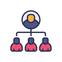 organization filled color icon for your website, mobile, presentation, and logo design. vector
