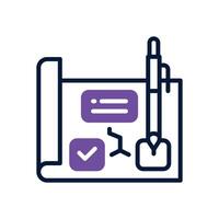 blueprint dual tone icon for your website, mobile, presentation, and logo design. vector