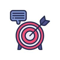 target filled color icon for your website, mobile, presentation, and logo design. vector