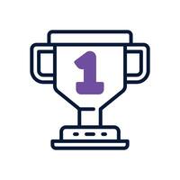 trophy dual tone icon for your website, mobile, presentation, and logo design. vector