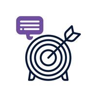 target dual tone icon for your website, mobile, presentation, and logo design. vector