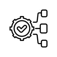 project plan line icon for your website, mobile, presentation, and logo design. vector