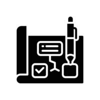 blueprint solid icon for your website, mobile, presentation, and logo design. vector