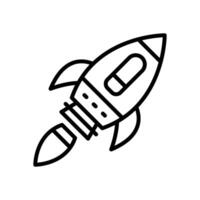 rocket line icon for your website, mobile, presentation, and logo design. vector