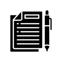 document solid icon for your website, mobile, presentation, and logo design. vector