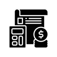 budgeting solid icon for your website, mobile, presentation, and logo design. vector