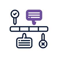 timeline dual tone icon for your website, mobile, presentation, and logo design. vector