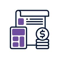 budgeting dual tone icon for your website, mobile, presentation, and logo design. vector