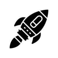 rocket solid icon for your website, mobile, presentation, and logo design. vector