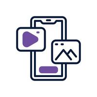 content plan dual tone icon for your website, mobile, presentation, and logo design. vector