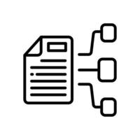 task management line icon for your website, mobile, presentation, and logo design. vector