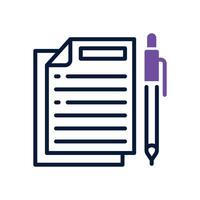 document dual tone icon for your website, mobile, presentation, and logo design. vector