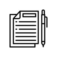 document line icon for your website, mobile, presentation, and logo design. vector