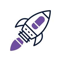 rocket dual tone icon for your website, mobile, presentation, and logo design. vector