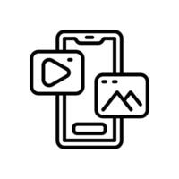 content plan line icon for your website, mobile, presentation, and logo design. vector