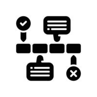 timeline solid icon for your website, mobile, presentation, and logo design. vector