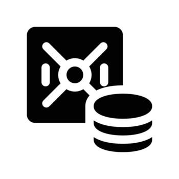 vault solid icon vector