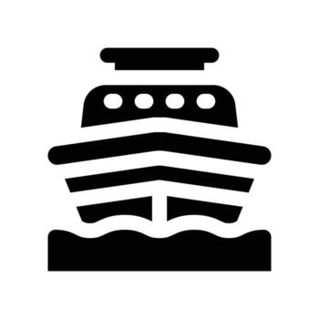 ship solid icon vector