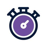 stopwatch dual tone icon. icon for your website, mobile, presentation, and logo design. vector