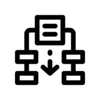 flowchart line icon vector