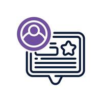 customer feedback dual tone icon for your website, mobile, presentation, and logo design. vector