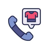 phone order filled color icon for your website, mobile, presentation, and logo design. vector