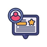 customer feedback filled color icon for your website, mobile, presentation, and logo design. vector