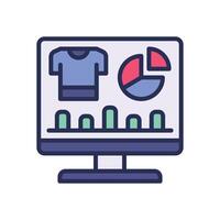sale analytic filled color icon for your website, mobile, presentation, and logo design. vector