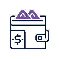 wallet dual tone icon for your website, mobile, presentation, and logo design. vector